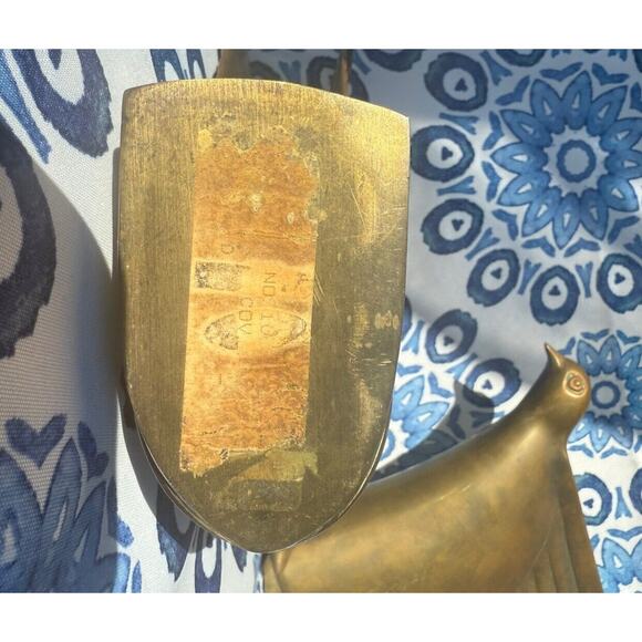 Art Deco Set 2 Vintage pair Dolby Cashier Brass Bird Bookends Korea Heavy - Picture 4 of 14